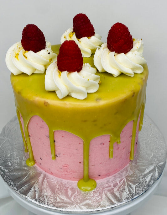 Gâteau gourmand - Framboise/pistache